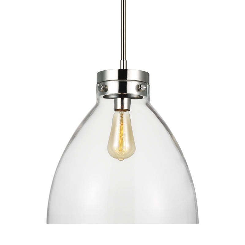 One Light Pendant<br /><span style="color:#4AB0CE;">Entrega: 4-10 dias en USA</span><br /><span style="color:#4AB0CE;font-size:60%;">PREGUNTE POR ENTREGA EN PANAMA</span><br />Collection: Garrett<br />Finish: Polished Nickel