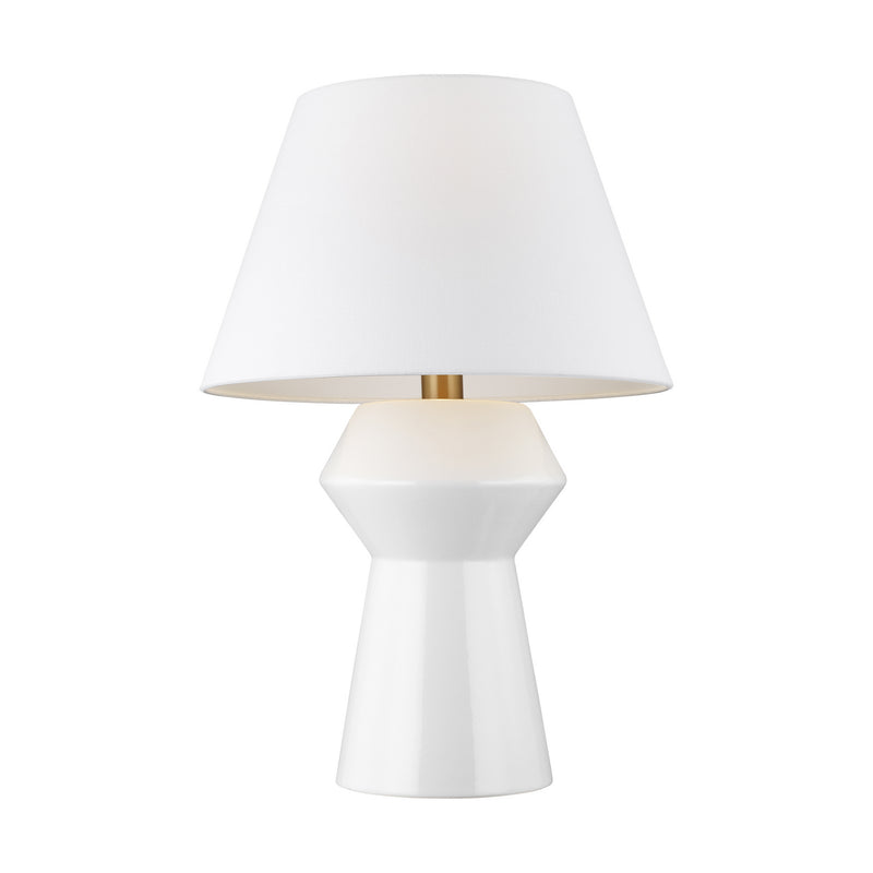 One Light Table Lamp<br /><span style="color:#4AB0CE;">Entrega: 4-10 dias en USA</span><br /><span style="color:#4AB0CE;font-size:60%;">PREGUNTE POR ENTREGA EN PANAMA</span><br />Collection: Abaco<br />Finish: Arctic White