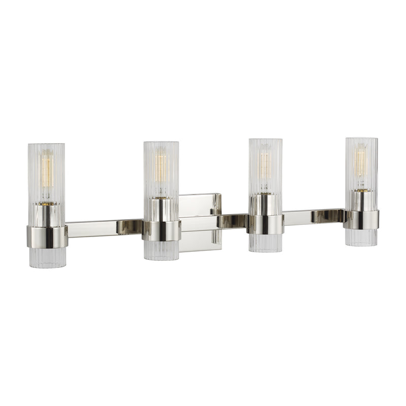 Four Light Vanity<br /><span style="color:#4AB0CE;">Entrega: 4-10 dias en USA</span><br /><span style="color:#4AB0CE;font-size:60%;">PREGUNTE POR ENTREGA EN PANAMA</span><br />Collection: Geneva<br />Finish: Polished Nickel