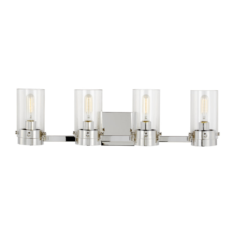 Four Light Vanity<br /><span style="color:#4AB0CE;">Entrega: 4-10 dias en USA</span><br /><span style="color:#4AB0CE;font-size:60%;">PREGUNTE POR ENTREGA EN PANAMA</span><br />Collection: Garrett<br />Finish: Polished Nickel