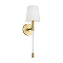 One Light Wall Sconce<br /><span style="color:#4AB0CE;">Entrega: 4-10 dias en USA</span><br /><span style="color:#4AB0CE;font-size:60%;">PREGUNTE POR ENTREGA EN PANAMA</span><br />Collection: Hanover<br />Finish: Burnished Brass