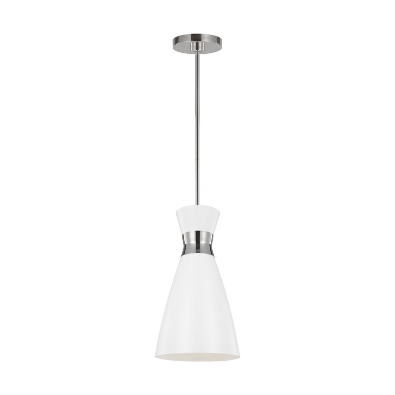 One Light Pendant<br /><span style="color:#4AB0CE;">Entrega: 4-10 dias en USA</span><br /><span style="color:#4AB0CE;font-size:60%;">PREGUNTE POR ENTREGA EN PANAMA</span><br />Collection: Heath<br />Finish: Polished Nickel