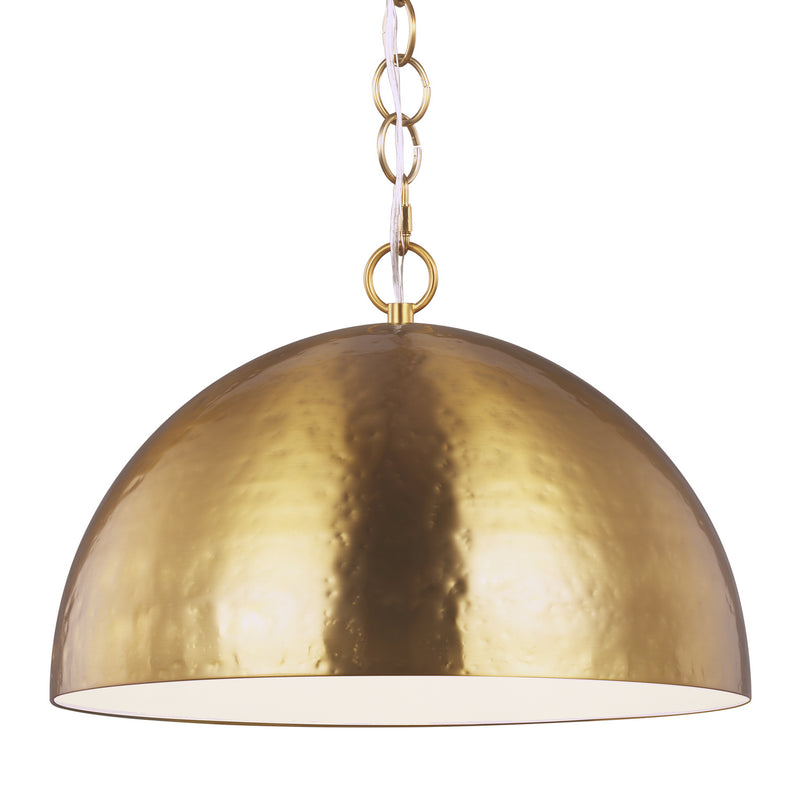 One Light Pendant<br /><span style="color:#4AB0CE;">Entrega: 4-10 dias en USA</span><br /><span style="color:#4AB0CE;font-size:60%;">PREGUNTE POR ENTREGA EN PANAMA</span><br />Collection: Whare<br />Finish: Burnished Brass