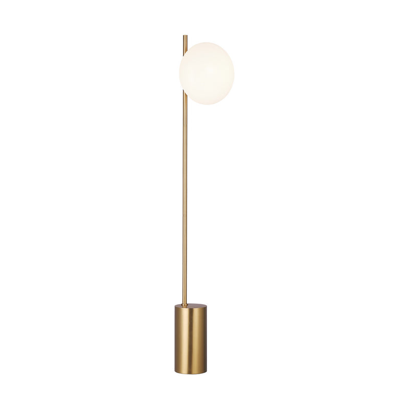 One Light Floor Lamp<br /><span style="color:#4AB0CE;">Entrega: 4-10 dias en USA</span><br /><span style="color:#4AB0CE;font-size:60%;">PREGUNTE POR ENTREGA EN PANAMA</span><br />Collection: Lune<br />Finish: Burnished Brass