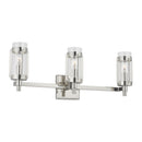 Three Light Vanity<br /><span style="color:#4AB0CE;">Entrega: 3-4 semanas en USA</span><br /><span style="color:#4AB0CE;font-size:60%;">PREGUNTE POR ENTREGA EN PANAMA</span><br />Collection: Flynn<br />Finish: Polished Nickel