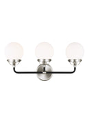 Three Light Wall / Bath<br /><span style="color:#4AB0CE;">Entrega: 4-10 dias en USA</span><br /><span style="color:#4AB0CE;font-size:60%;">PREGUNTE POR ENTREGA EN PANAMA</span><br />Collection: Cafe<br />Finish: Brushed Nickel