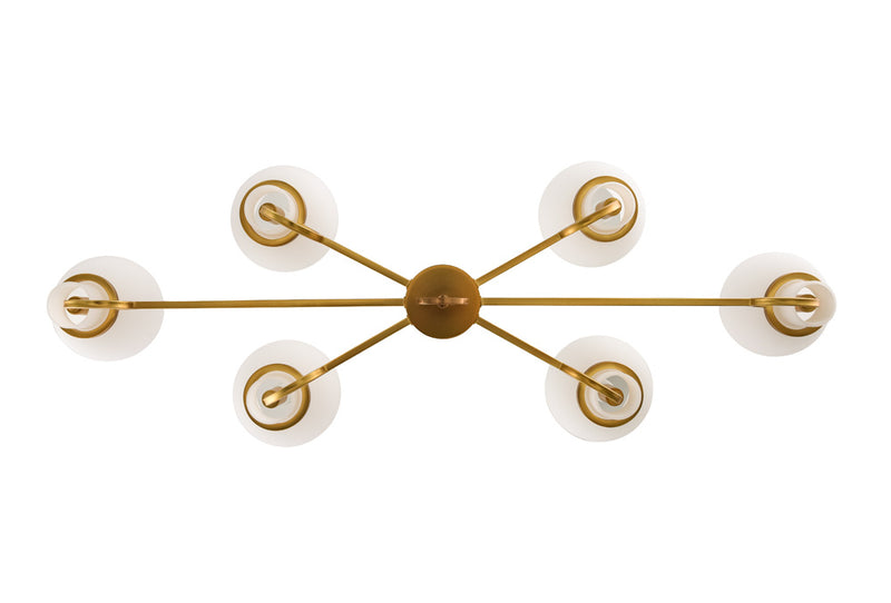 Kalco - 513061WB - Six Light Island Pendant - Ascher - Winter Brass