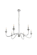 Six Lights Chandelier<br /><span style="color:#4AB0CE;">Entrega: 4-10 dias en USA</span><br /><span style="color:#4AB0CE;font-size:60%;">PREGUNTE POR ENTREGA EN PANAMA</span><br />Collection: Rohan<br />Finish: Polished Nickel