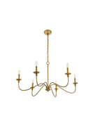 Six Lights Chandelier<br /><span style="color:#4AB0CE;">Entrega: 4-10 dias en USA</span><br /><span style="color:#4AB0CE;font-size:60%;">PREGUNTE POR ENTREGA EN PANAMA</span><br />Collection: Rohan<br />Finish: Brass