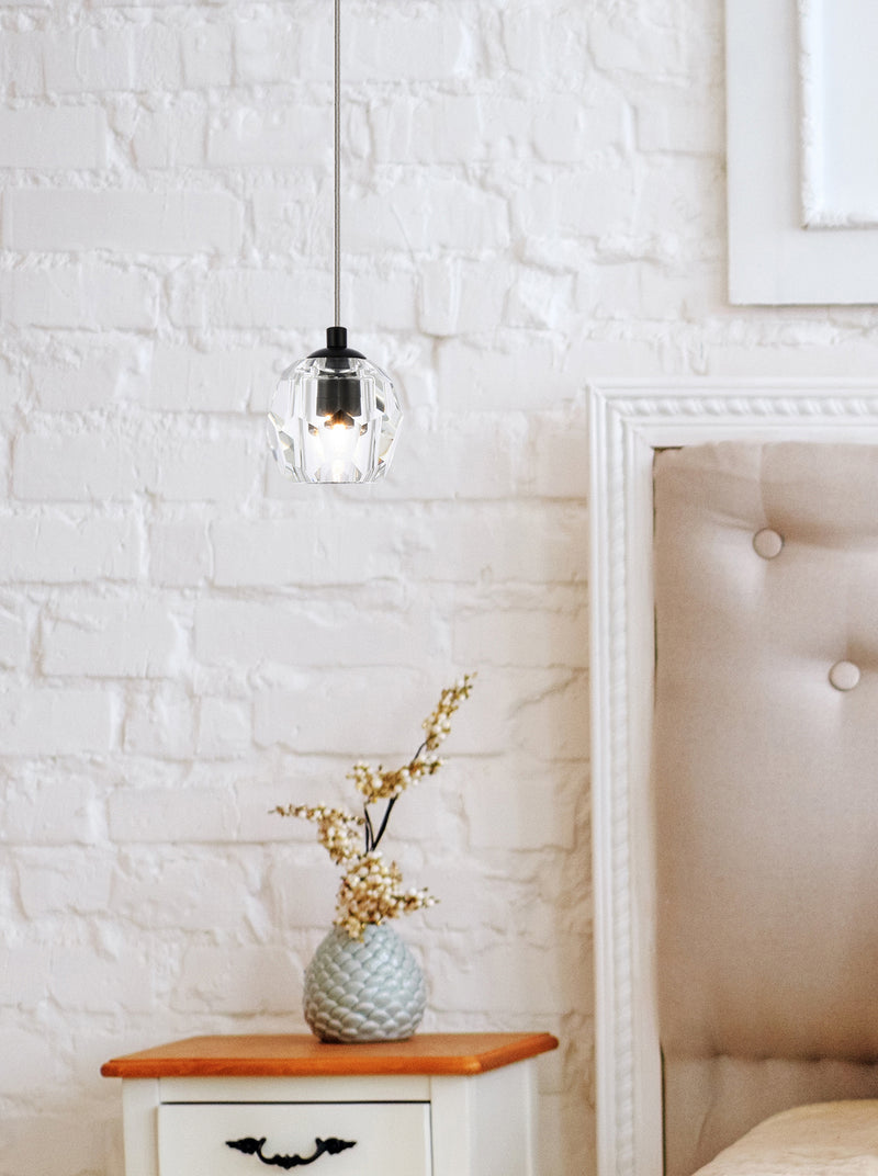 Elegant Lighting - 3505D6BK - LED Pendant - Eren - Black