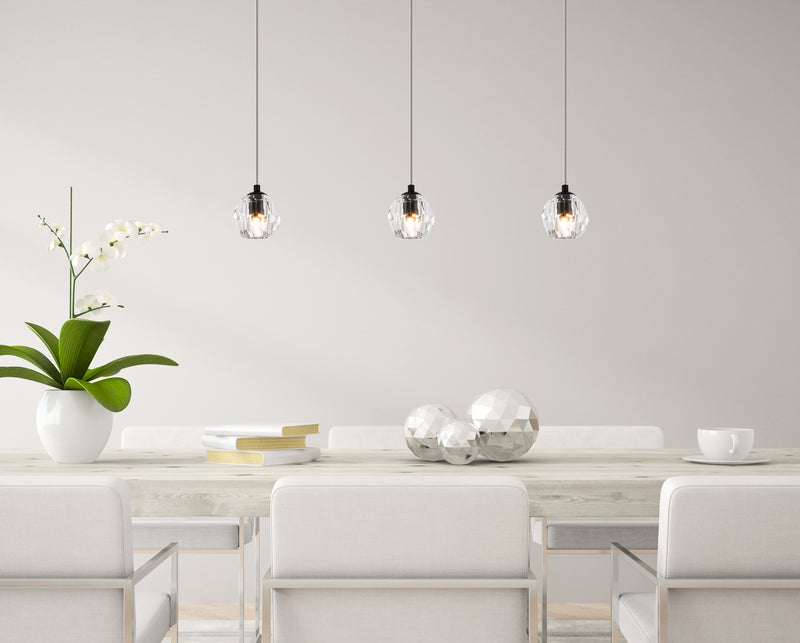 Elegant Lighting - 3505D28BK - LED Pendant - Eren - Black