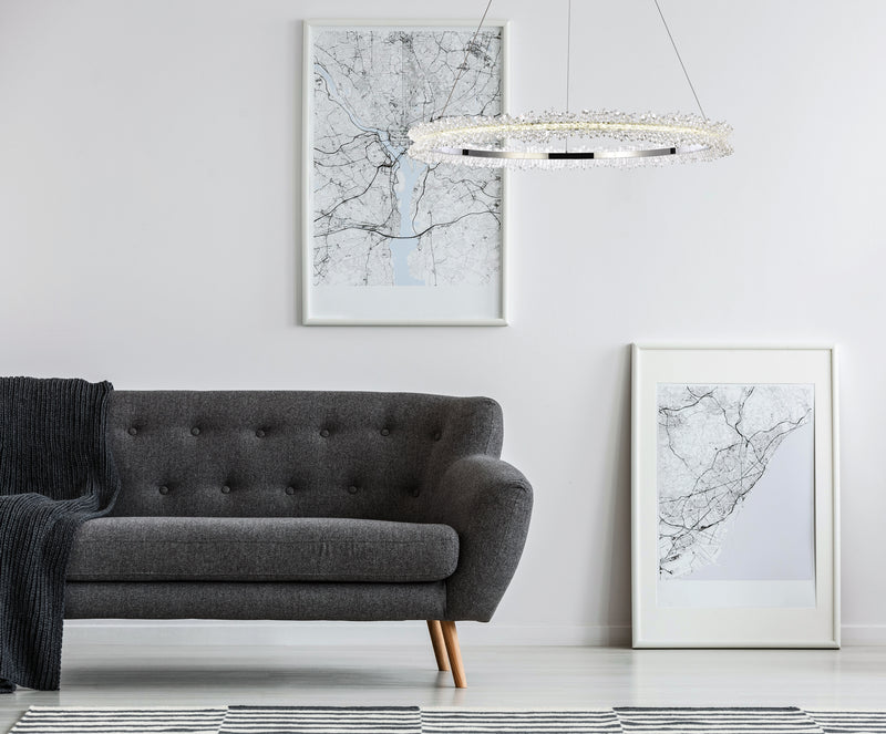 LED Pendant<br /><span style="color:#4AB0CE;">Entrega: 4-10 dias en USA</span><br /><span style="color:#4AB0CE;font-size:60%;">PREGUNTE POR ENTREGA EN PANAMA</span><br />Collection: Laurel<br />Finish: Chrome