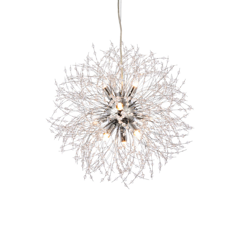 Nine Light Pendant<br /><span style="color:#4AB0CE;">Entrega: 4-10 dias en USA</span><br /><span style="color:#4AB0CE;font-size:60%;">PREGUNTE POR ENTREGA EN PANAMA</span><br />Collection: Solace<br />Finish: Chrome