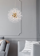 Elegant Lighting - 3507D18G - Nine Light Pendant - Solace - Gold