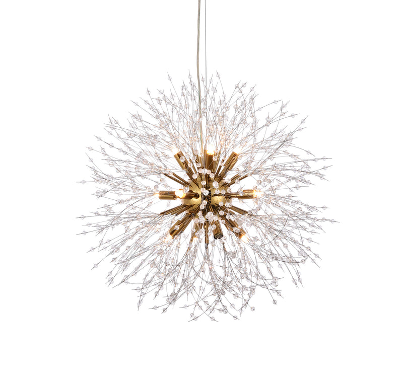 12 Light Pendant<br /><span style="color:#4AB0CE;">Entrega: 7-8 semanas en USA</span><br /><span style="color:#4AB0CE;font-size:60%;">PREGUNTE POR ENTREGA EN PANAMA</span><br />Collection: Solace<br />Finish: Gold