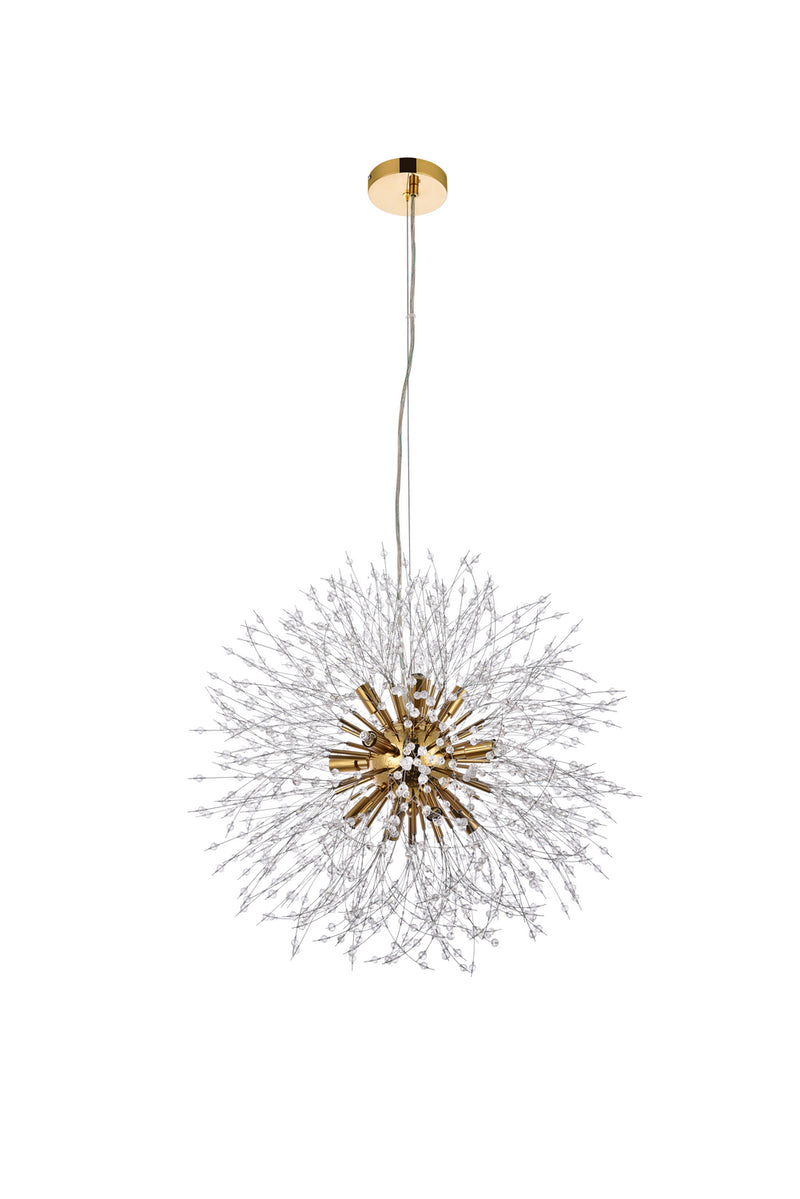 12 Light Pendant<br /><span style="color:#4AB0CE;">Entrega: 7-8 semanas en USA</span><br /><span style="color:#4AB0CE;font-size:60%;">PREGUNTE POR ENTREGA EN PANAMA</span><br />Collection: Solace<br />Finish: Gold
