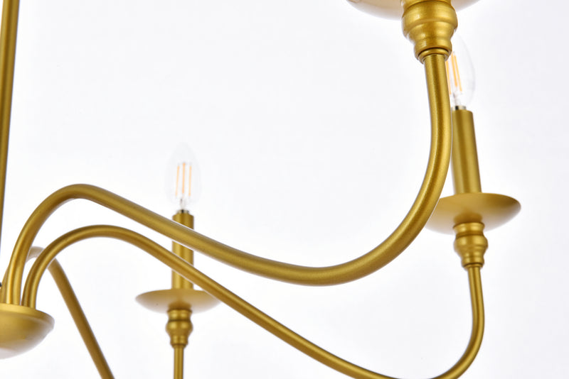 Six Light Chandelier<br /><span style="color:#4AB0CE;">Entrega: 4-10 dias en USA</span><br /><span style="color:#4AB0CE;font-size:60%;">PREGUNTE POR ENTREGA EN PANAMA</span><br />Collection: Rohan<br />Finish: Brass