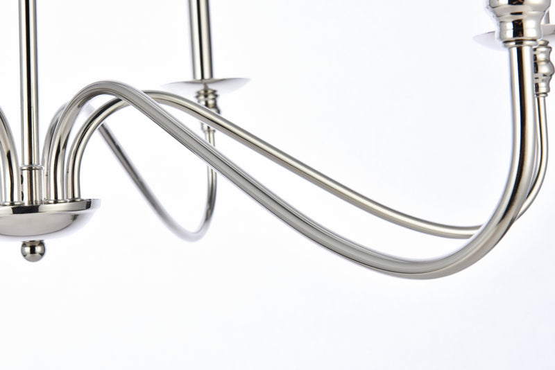 Six Light Chandelier<br /><span style="color:#4AB0CE;">Entrega: 4-10 dias en USA</span><br /><span style="color:#4AB0CE;font-size:60%;">PREGUNTE POR ENTREGA EN PANAMA</span><br />Collection: Rohan<br />Finish: Polished Nickel