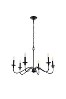 Six Light Chandelier<br /><span style="color:#4AB0CE;">Entrega: 14-15 semanas en USA</span><br /><span style="color:#4AB0CE;font-size:60%;">PREGUNTE POR ENTREGA EN PANAMA</span><br />Collection: Rohan<br />Finish: Matte Black
