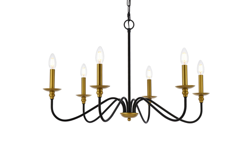 Six Light Chandelier<br /><span style="color:#4AB0CE;">Entrega: 4-10 dias en USA</span><br /><span style="color:#4AB0CE;font-size:60%;">PREGUNTE POR ENTREGA EN PANAMA</span><br />Collection: Rohan<br />Finish: brass