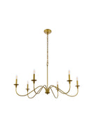 Six Light Chandelier<br /><span style="color:#4AB0CE;">Entrega: 4-10 dias en USA</span><br /><span style="color:#4AB0CE;font-size:60%;">PREGUNTE POR ENTREGA EN PANAMA</span><br />Collection: Rohan<br />Finish: Brass