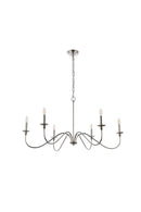 Six Light Chandelier<br /><span style="color:#4AB0CE;">Entrega: 4-10 dias en USA</span><br /><span style="color:#4AB0CE;font-size:60%;">PREGUNTE POR ENTREGA EN PANAMA</span><br />Collection: Rohan<br />Finish: Polished Nickel