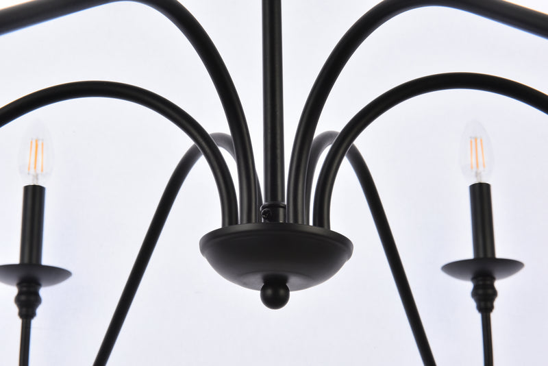 Six Light Chandelier<br /><span style="color:#4AB0CE;">Entrega: 4-10 dias en USA</span><br /><span style="color:#4AB0CE;font-size:60%;">PREGUNTE POR ENTREGA EN PANAMA</span><br />Collection: Rohan<br />Finish: Matte Black