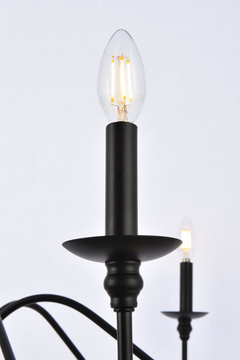 Six Light Chandelier<br /><span style="color:#4AB0CE;">Entrega: 4-10 dias en USA</span><br /><span style="color:#4AB0CE;font-size:60%;">PREGUNTE POR ENTREGA EN PANAMA</span><br />Collection: Rohan<br />Finish: Matte Black