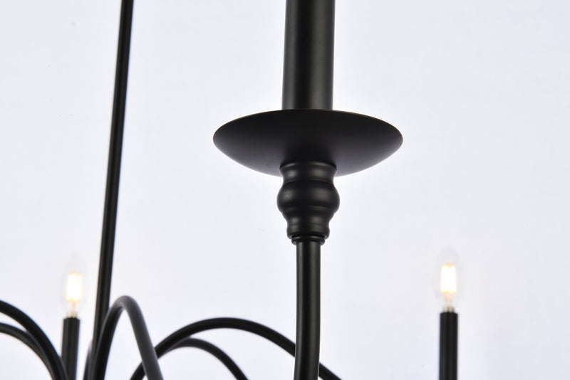 Six Light Chandelier<br /><span style="color:#4AB0CE;">Entrega: 4-10 dias en USA</span><br /><span style="color:#4AB0CE;font-size:60%;">PREGUNTE POR ENTREGA EN PANAMA</span><br />Collection: Rohan<br />Finish: Matte Black