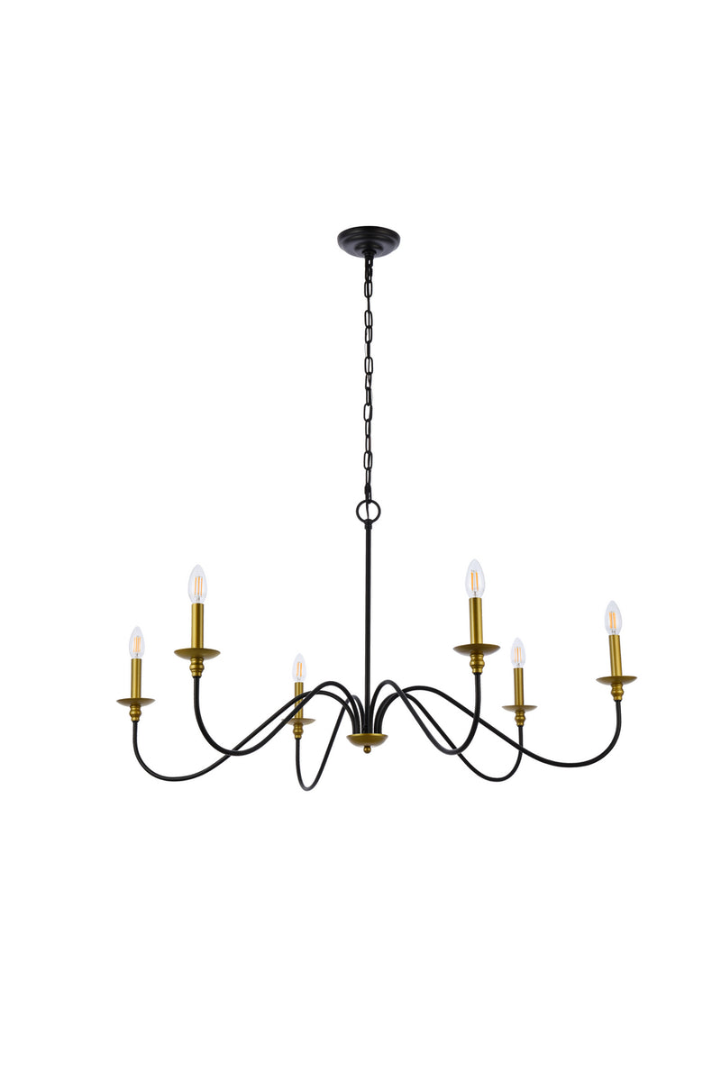 Six Light Chandelier<br /><span style="color:#4AB0CE;">Entrega: 4-10 dias en USA</span><br /><span style="color:#4AB0CE;font-size:60%;">PREGUNTE POR ENTREGA EN PANAMA</span><br />Collection: Rohan<br />Finish: brass