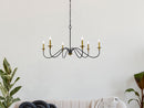 Elegant Lighting - LD5056D42BRB - Six Light Chandelier - Rohan - brass