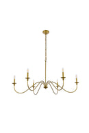 Six Light Chandelier<br /><span style="color:#4AB0CE;">Entrega: 4-10 dias en USA</span><br /><span style="color:#4AB0CE;font-size:60%;">PREGUNTE POR ENTREGA EN PANAMA</span><br />Collection: Rohan<br />Finish: Brass