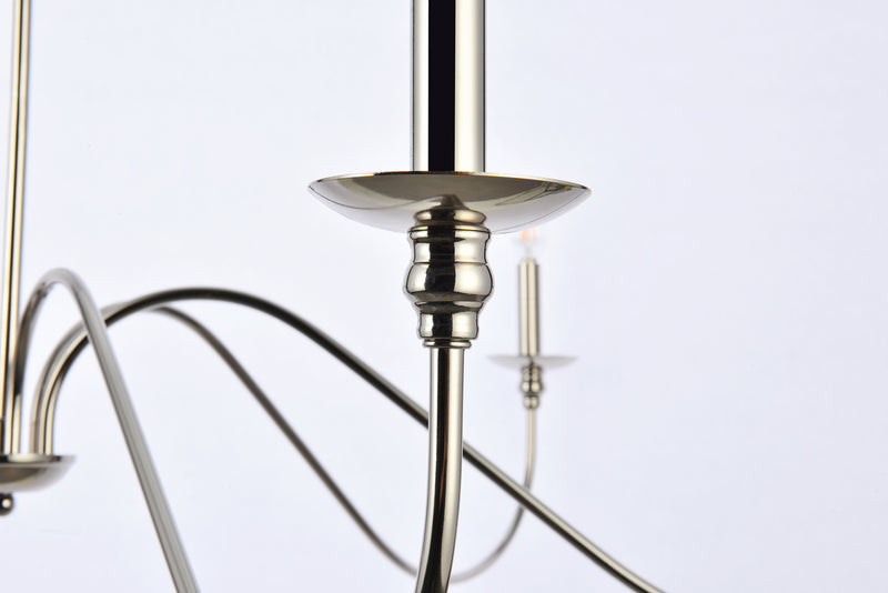 Six Light Chandelier<br /><span style="color:#4AB0CE;">Entrega: 4-10 dias en USA</span><br /><span style="color:#4AB0CE;font-size:60%;">PREGUNTE POR ENTREGA EN PANAMA</span><br />Collection: Rohan<br />Finish: Polished Nickel
