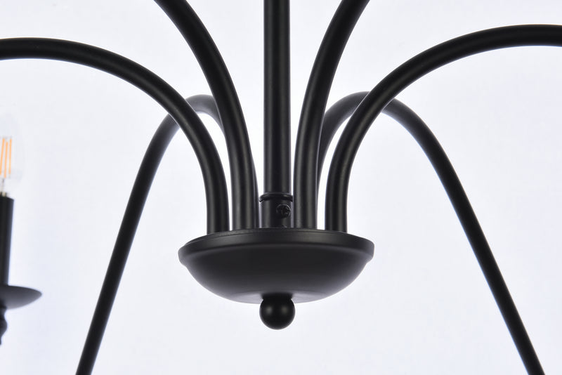 Six Light Chandelier<br /><span style="color:#4AB0CE;">Entrega: 4-10 dias en USA</span><br /><span style="color:#4AB0CE;font-size:60%;">PREGUNTE POR ENTREGA EN PANAMA</span><br />Collection: Rohan<br />Finish: Matte Black