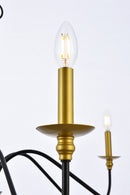 Six Light Chandelier<br /><span style="color:#4AB0CE;">Entrega: 4-10 dias en USA</span><br /><span style="color:#4AB0CE;font-size:60%;">PREGUNTE POR ENTREGA EN PANAMA</span><br />Collection: Rohan<br />Finish: Brass and Black