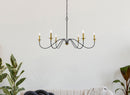 Elegant Lighting - LD5056D48BRB - Six Light Chandelier - Rohan - brass