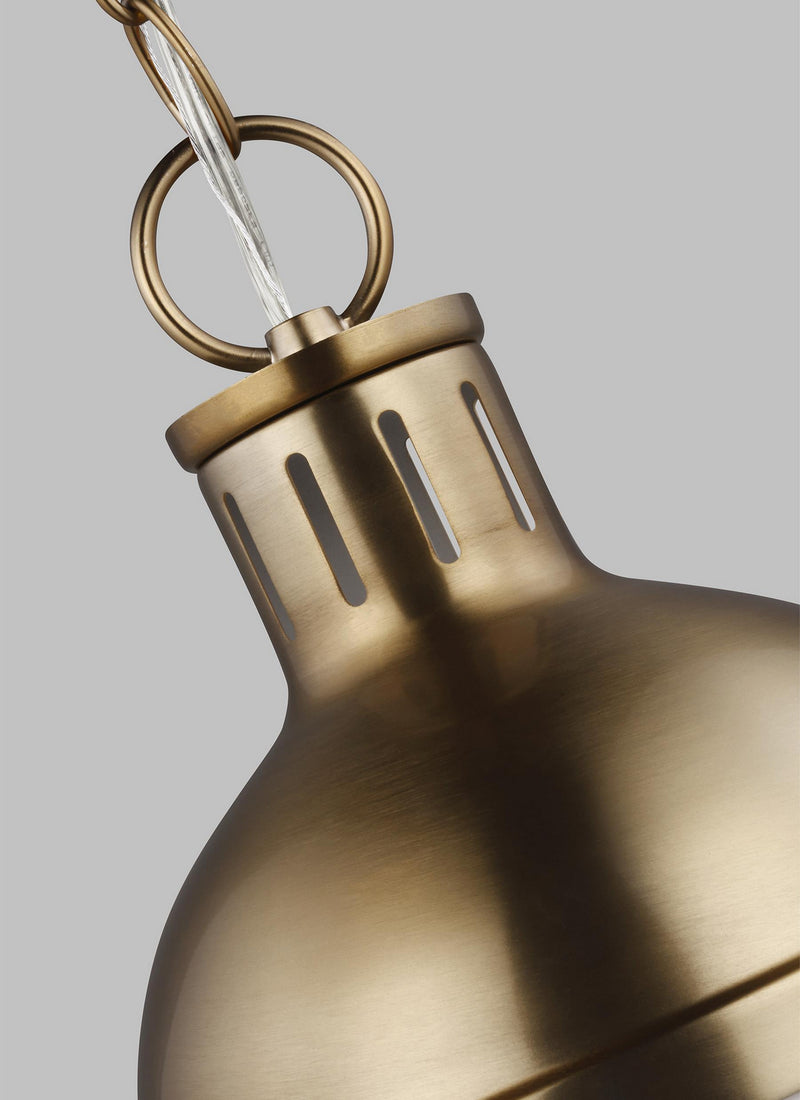 Visual Comfort Studio - 6177101-848 - One Light Mini Pendant - Hanks - Satin Brass