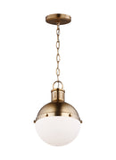 One Light Mini Pendant<br /><span style="color:#4AB0CE;">Entrega: 4-10 dias en USA</span><br /><span style="color:#4AB0CE;font-size:60%;">PREGUNTE POR ENTREGA EN PANAMA</span><br />Collection: Hanks<br />Finish: Satin Brass