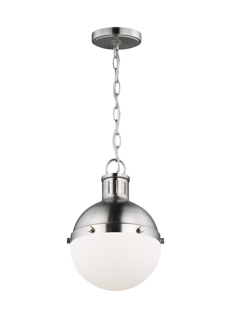 One Light Mini Pendant<br /><span style="color:#4AB0CE;">Entrega: 10-11 semanas en USA</span><br /><span style="color:#4AB0CE;font-size:60%;">PREGUNTE POR ENTREGA EN PANAMA</span><br />Collection: Hanks<br />Finish: Brushed Nickel