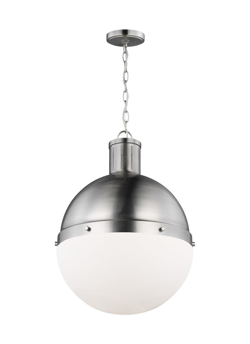 One Light Pendant<br /><span style="color:#4AB0CE;">Entrega: 4-10 dias en USA</span><br /><span style="color:#4AB0CE;font-size:60%;">PREGUNTE POR ENTREGA EN PANAMA</span><br />Collection: Hanks<br />Finish: Brushed Nickel
