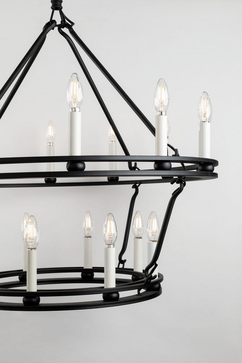 28 Light Chandelier<br /><span style="color:#4AB0CE;">Entrega: 4-10 dias en USA</span><br /><span style="color:#4AB0CE;font-size:60%;">PREGUNTE POR ENTREGA EN PANAMA</span><br />Collection: Sutton<br />Finish: Textured Black