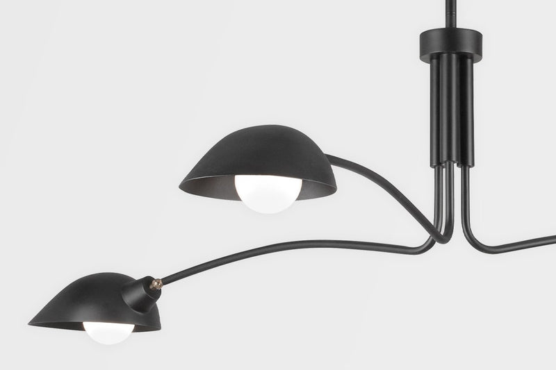 Three Light Chandelier<br /><span style="color:#4AB0CE;">Entrega: 4-10 dias en USA</span><br /><span style="color:#4AB0CE;font-size:60%;">PREGUNTE POR ENTREGA EN PANAMA</span><br />Collection: Leo<br />Finish: Soft Black