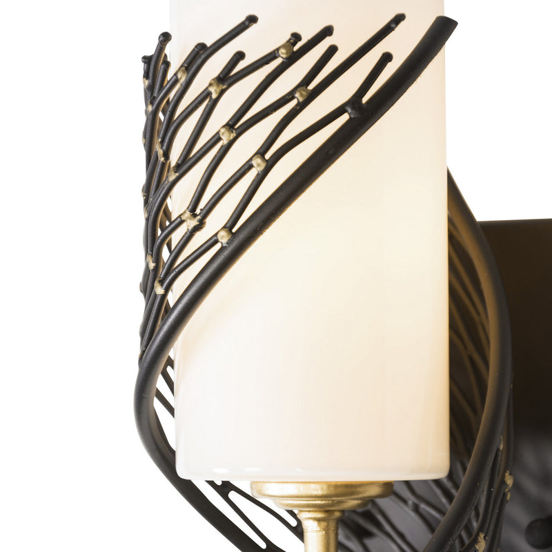 Varaluz - 240K01MBFG - One Light Wall Sconce - Flow - Matte Black/French Gold