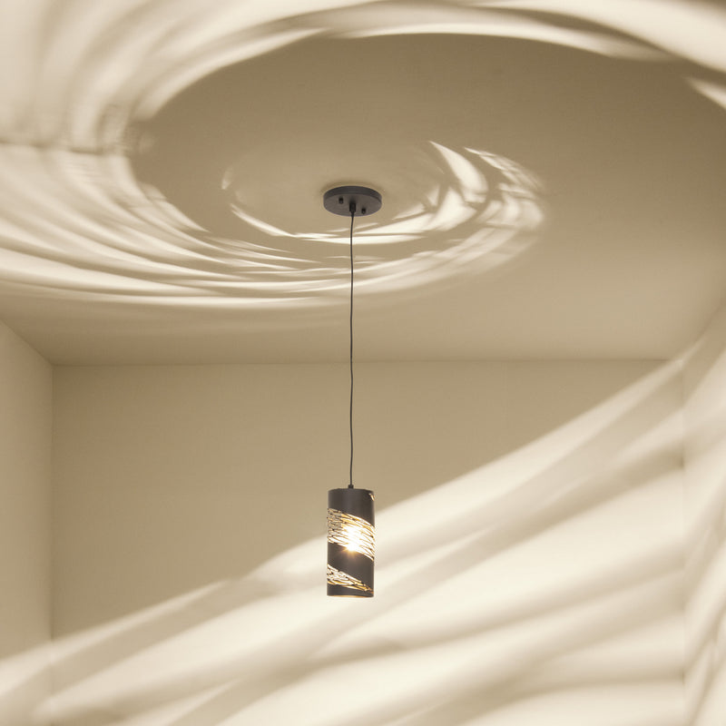 Varaluz - 240M01MBFG - One Light Mini Pendant - Flow - Matte Black/French Gold