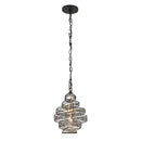 One Light Mini Pendant<br /><span style="color:#4AB0CE;">Entrega: 4-10 dias en USA</span><br /><span style="color:#4AB0CE;font-size:60%;">PREGUNTE POR ENTREGA EN PANAMA</span><br />Collection: Flow<br />Finish: Matte Black/French Gold