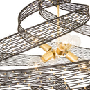 Six Light Pendant<br /><span style="color:#4AB0CE;">Entrega: 4-10 dias en USA</span><br /><span style="color:#4AB0CE;font-size:60%;">PREGUNTE POR ENTREGA EN PANAMA</span><br />Collection: Flow<br />Finish: Matte Black/French Gold