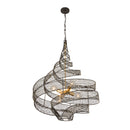 Six Light Pendant<br /><span style="color:#4AB0CE;">Entrega: 4-10 dias en USA</span><br /><span style="color:#4AB0CE;font-size:60%;">PREGUNTE POR ENTREGA EN PANAMA</span><br />Collection: Flow<br />Finish: Matte Black/French Gold