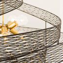 Varaluz - 240P08MBFG - Eight Light Pendant - Flow - Matte Black/French Gold