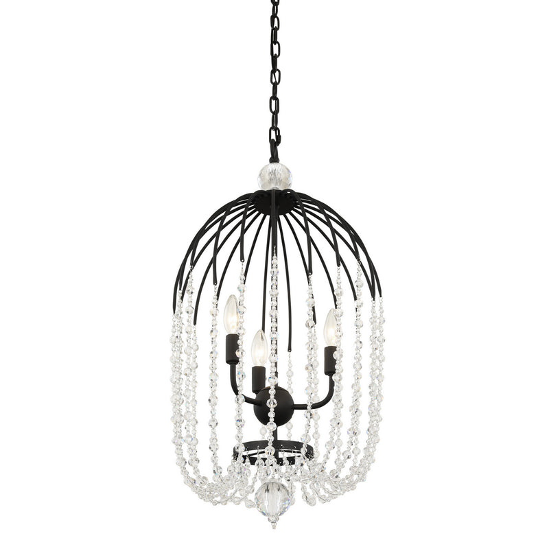 Three Light Pendant<br /><span style="color:#4AB0CE;">Entrega: 4-10 dias en USA</span><br /><span style="color:#4AB0CE;font-size:60%;">PREGUNTE POR ENTREGA EN PANAMA</span><br />Collection: Voliere<br />Finish: Matte Black