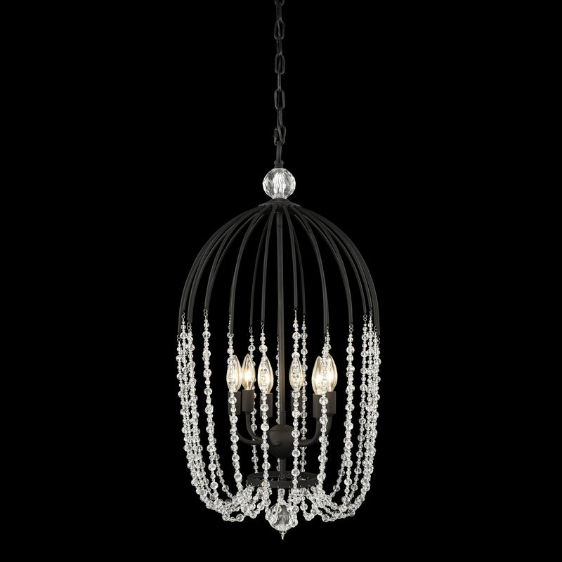 Six Light Pendant<br /><span style="color:#4AB0CE;">Entrega: 4-10 dias en USA</span><br /><span style="color:#4AB0CE;font-size:60%;">PREGUNTE POR ENTREGA EN PANAMA</span><br />Collection: Voliere<br />Finish: Matte Black